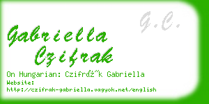 gabriella czifrak business card